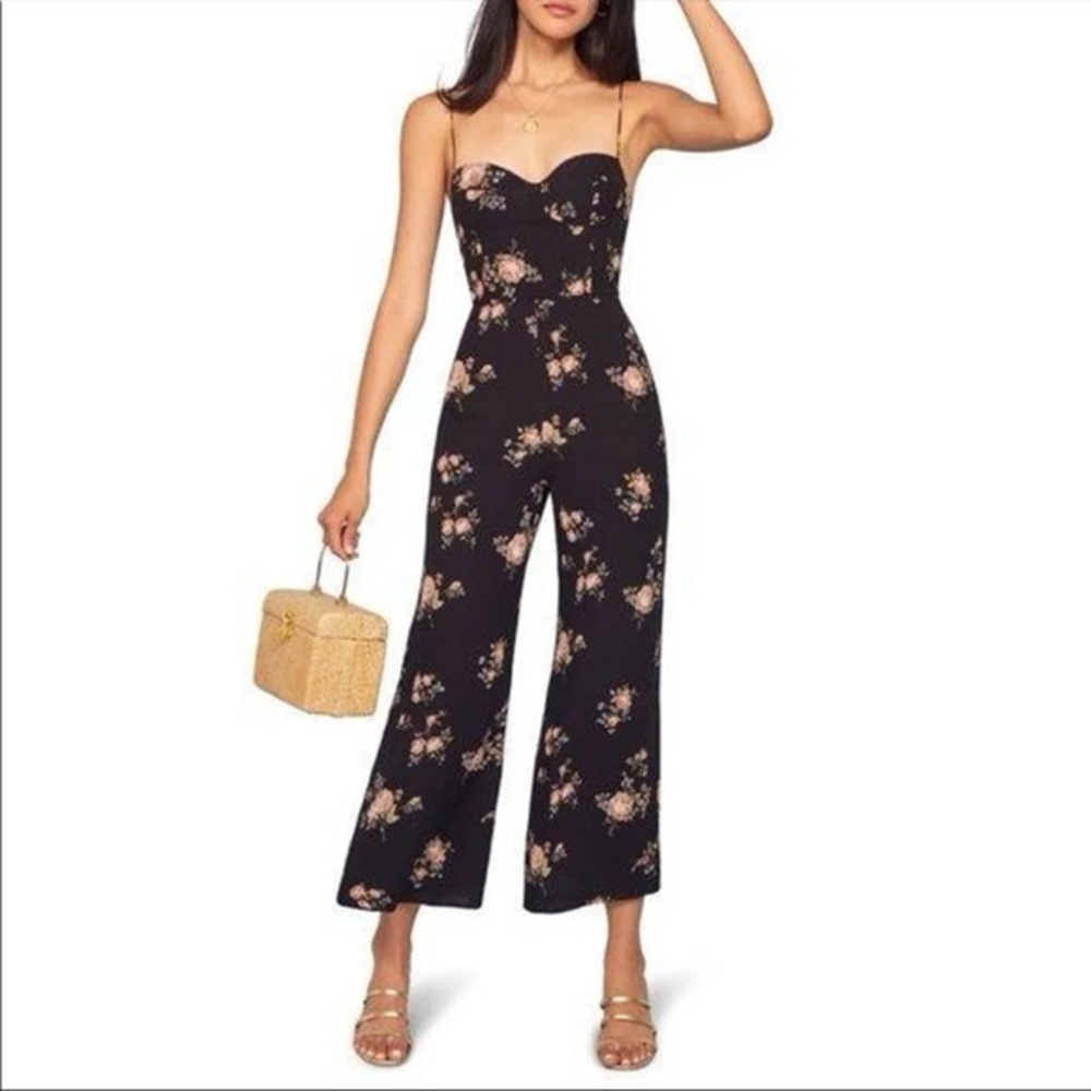 Reformation Portia floral jumpsuit